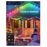 Brightown C9 LED Christmas Lights Outdoor, 150 LED RGB Smart Christmas Tree Lights with Music Sync APP Controlled, Waterproof Connectable C9 String Light for Indoor House Party Patio Garden Decor