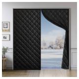 Magnetic Thermal Insulated Door Curtain for 72\"x 80\" Doors, Heavy-Duty Oxford Fabric Door Cover for Heat Insulation, Magnetic Closure Blanket for Doorway to Keep Warm in Winter Cool in Summer