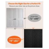 Magnetic Thermal Insulated Door Curtain for 72\"x 80\" Doors, Heavy-Duty Oxford Fabric Door Cover for Heat Insulation, Magnetic Closure Blanket for Doorway to Keep Warm in Winter Cool in Summer