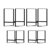 Hikinlichi 2 Large 2 Small Plate Organizers Holders Upright Cabinet Dish Drying Racks Metal Plate Dish Organizers Racks Stands for Countertop and Cupboard Black