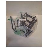 Hikinlichi 2 Large 2 Small Plate Organizers Holders Upright Cabinet Dish Drying Racks Metal Plate Dish Organizers Racks Stands for Countertop and Cupboard Black