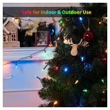 Battery Operated Christmas Lights 2 Pack 18 Feet 50 LED Clear Mini String Lights with 8 Modes Waterproof Tree Lights for Xmas Outdoor Indoor Holiday Party Garden Decor, Multicolor