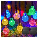 Brightown Solar String Lights Outdoor Waterproof, 2-Pack 120 LED 72Ft Total, Solar Powered Globe Patio Lights with 8 Lighting Modes for Garden Yard Porch Wedding Party Decor (Multicolor)