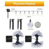 Brightown Solar String Lights Outdoor Waterproof, 2-Pack 120 LED 72Ft Total, Solar Powered Globe Patio Lights with 8 Lighting Modes for Garden Yard Porch Wedding Party Decor (Multicolor)