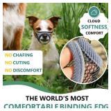 MoiiLavin Dog Muzzle, Soft Mesh Muzzles for Small Dogs, Chihuahua Shih Tzu Yorkie Pom, Short Snout Mouth Guard for Barking Biting Grooming, Breathable Adjustable Puppy Muzzle(Silver-Blue, XXS)