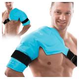 Comfytemp Shoulder Ice Pack Rotator Cuff Cold Therapy Wrap, FSA Eligible HSA, Gel Ice Packs for Injuries Reusable, Instant Cold Compress Shoulder Brace for Pain Relief, Surgery Recovery Gift (Large)