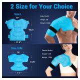 Comfytemp Shoulder Ice Pack Rotator Cuff Cold Therapy Wrap, FSA Eligible HSA, Gel Ice Packs for Injuries Reusable, Instant Cold Compress Shoulder Brace for Pain Relief, Surgery Recovery Gift (Large)