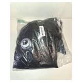 KONZENT Waffle Shower Curtain Hotel Fabric Shower Curtain Machine Washable with Snap in Removable Liner for Bathroom Bathtubs Spa(Black,71" (W) X 84" (H))