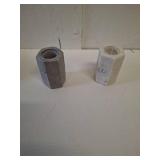 GoCraft Salt and Pepper Shakers Set | Handcrafted White & Black Marble Spice Shakers for Kitchen & Dining Table | Elegant Seasoning Dispenser | Heavy & Durable Stone Salt Pepper Holders (weighs 1 lbs)