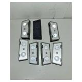 Solar Fence Lights Outdoor, 10 Pack Warm/Neutual/Cool White Fence Lights Solar Powered with 2 LED, IP65 Waterproof, Deck Lighting for Backyard, Patio, Wall, Railing, Pool, Stair