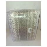 Homzard King Size Quilt Set, Grey White Snowflake Striped Comforter Set,Cotton Gray Bedspread King Size, Lightweight Comforter Fall Bedding 3 Piece All Season