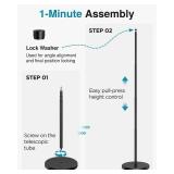 InnoGear Telescopic Mic Stand, Height Adjustable from 22\" to 68\" Microphone Stand Floor Weighted Base Boom Mic Arm Stand for Blue Yeti HyperX QuadCast SoloCast Shure SM58 Samson Q2U Fifine K669B