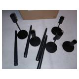 Black Candlestick Holders Metal Candle Holders for Candlesticks Tall Taper Candle Holders for Home Deco, Wedding,Dinner,Halloween Party, Fits 3/4 inch Thick Candle&Led Candles (Black)