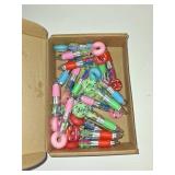 Sayglossy 24 Sets Donuts Pens Gift Bulk, 4-in-1 Funny Multicolor Ballpoint Pen with Positive Cards for Teacher Coworker Employe Appreciation Office Gift