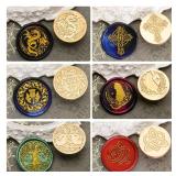 SWANGSA Celtic Wax Seal Stamp Kit with 450pcs Sealing Wax Beads, 2 Pens and Spoon for Wedding, Invitations, Cards, Envelope, Christmas