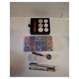SWANGSA Celtic Wax Seal Stamp Kit with 450pcs Sealing Wax Beads, 2 Pens and Spoon for Wedding, Invitations, Cards, Envelope, Christmas