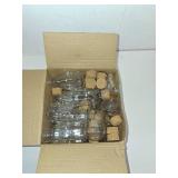 Roshtia 24 Pcs 4oz Plastic Mini Potion Bottles with Cork Lids Small Clear Favor Jars Sand Art Bottles Tiny Jars with Twine and Tags for Wedding Birthday Baby Shower Party Candy DIY Crafts Gifts