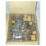 Roshtia 24 Pcs 4oz Plastic Mini Potion Bottles with Cork Lids Small Clear Favor Jars Sand Art Bottles Tiny Jars with Twine and Tags for Wedding Birthday Baby Shower Party Candy DIY Crafts Gifts