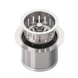 BOTEMY Extended Garbage Disposal Flange Basket Strainer Stopper, Deep 304 Stainless Steel Kitchen Sink Flange for 3-1/2 Inch Standard Sink Drain Hole, Polished Deep Sink Disposal Stopper