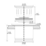 BOTEMY Extended Garbage Disposal Flange Basket Strainer Stopper, Deep 304 Stainless Steel Kitchen Sink Flange for 3-1/2 Inch Standard Sink Drain Hole, Polished Deep Sink Disposal Stopper