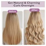 Overnight Hair Curlers Heatless Curls - 6 Pcs No Heat Blowout Curling Rods to Sleep In with Satin Hair Scarf