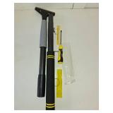 Frebuta Floor Scrapers Long Handle Heavy Duty ,31In 4 Razor Blades Scraper with 10PC Floor Blades Sponge Handle Iron Tube Scraper for Cleaning Quick and Easy Removal Price Stickers Gum