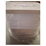 Gifhomfix 4-Layer Plastic Craft Organizers and Storage Box with Removable Trays, Storage Containers with lids and Handle, Art Supply Storage Organizer for Organizing Bead, Sewing, Tool