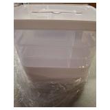 Gifhomfix 4-Layer Plastic Craft Organizers and Storage Box with Removable Trays, Storage Containers with lids and Handle, Art Supply Storage Organizer for Organizing Bead, Sewing, Tool