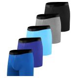 Incontinence Underwear for Men 150ML Absorbent Washable Reusable Heavy Flow Bladder Cotton Leak Proof Protective Boxer Briefs 5 Pack (Multicolor01, X-Large) - Retail: $63