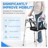 Knee Sling Attachment for Walker with Knee Support 2.0- Adjustable Safety Lifts Leg Support with Comfortable Ergonomic Cushion for Foot Injuries, Fit Almost All Walker, 320 LBS Weight Capacity