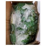 2Pcs 13Ft Artificial Eucalyptus Garlands with Flowers - 8 Roses, Faux Floral Greenery Garlands Fake Flowers Vines for Wedding Table Centerpieces Arch Party Ceremony Backdrop Decor (White) - Retail: $2