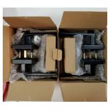 2 Pack Privacy Door Levers Door Handle Matte Black Interior Door Knobs Keyless Door Locks for Bedroom or Bathroom, Left or Right Handing Levers - Retail: $27