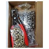 803Pcs Grommet Eyelet Pliers Kit, 1/4 Inch Grommet Tool Kit with 800 Metal Eyelets, Grommet Hand Press kit for Leather Crafts(Inside Dia: 6.4mm/Outer Dia: 12mm (A.I.S.)/Flange Width: ~3mm) - Retail: $