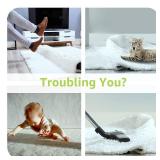 8 Pcs Grippers for Rugs, Non Slip Rug Pads for Hardwood Floors and Tiles, Reusable Rug Tape for Area Rugs, Dual Sided Adhesive Rug Pad Gripper Keep Corners Flat(Black) - Retail: $10