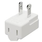 Polarized 2-Prong L Type Adapter, Vertical Right Angled Down Angle AC Adapter, NEMA 1-15P USA Outlet Saver Extension Adapter High Heat Resistant 2Pin Adapters ETL Verified - Retail: $7