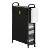 StorageWorks Slim Laundry Hamper with Flip Lid, Narrow Laundry Basket with Hooks, Breathable Mesh Clothes Organizer for Closet, Laundry Room, Bathroom, Black - Retail: $26