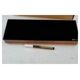 Desktop Black Glass Dry Erase Board with Wood Organizers for Small Office Supplies, Desk Whiteboard with Drawer for Home Office - Retail: $29