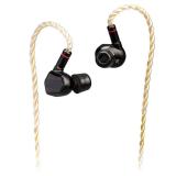 T7 Flagship in-Ear Monitor, Hi-Fi Earphones with 10mm Gold-Plated Dynamic Driver, Detachable MMCX Cable, Noise Isolating IEM, Premium Sound Quality for Audiophiles, Musicians - Black - Retail: $199