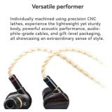 T7 Flagship in-Ear Monitor, Hi-Fi Earphones with 10mm Gold-Plated Dynamic Driver, Detachable MMCX Cable, Noise Isolating IEM, Premium Sound Quality for Audiophiles, Musicians - Black - Retail: $199