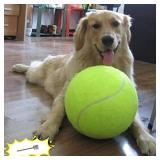 Big Tennis Ball for Dogs, Giant Dog Tennis Ball Toy Large Outdoor Sports Gift for Small Medium Large Dog (Yellow, 9.5 inch) - Retail: $13