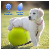 Big Tennis Ball for Dogs, Giant Dog Tennis Ball Toy Large Outdoor Sports Gift for Small Medium Large Dog (Yellow, 9.5 inch) - Retail: $13