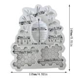12 Cavity Honeybee Honeycomb Bee Silicone Molds for DIY Cake Fondant Biscuit Cookies Soap Sugar Pudding Chocolate Hard Candies Dessert Candle Decor (5.51x4.52x0.51inch) - Retail: $8