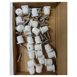 25 Set Plastic Hinge Dowel Inserts with Screws (25pcs Dowel + 25pcs M3.5x16m Self-Tapping Screws - Retail: $8