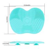 2 Pcs Silicone Make Up Brush Cleaning Mat, Makeup Brush Cleaner Mats, Cosmetic Cleaning Pads, Portable Washing Tool with Suction Cup for Makeup Cosmetic Brushes - Retail: $5