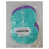 2 Pcs Silicone Make Up Brush Cleaning Mat, Makeup Brush Cleaner Mats, Cosmetic Cleaning Pads, Portable Washing Tool with Suction Cup for Makeup Cosmetic Brushes - Retail: $5