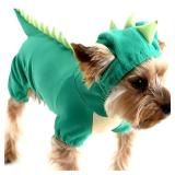 Dog Dinosaur Design Costume Green Pet Clothes for Medium & Large Dog (Green, L) - Retail: $15
