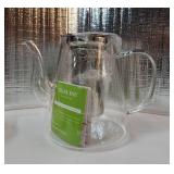 Glass Teapot, 1200ml (40oz) Tea Pot with Infuser for Loose Tea and Blooming Tea, Stovetop Safe Tea Kettle, Hand Crafted Borosilicate Glass Tea Maker with Scale Line, Tea Gift Set for Tea Lovers - Reta