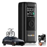 160PSI Tire Inflator Portable Air Compressor, Electric Air Pump for Car Tires with Pressure Gauge, Dual Power 12V DC, LED Light, Auto Shut-Off, Tire Pump for Auto, Motorcycle, Bicycle, Balls - Retail: