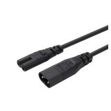 LBSC IEC 60320 C8 Plug to C7 Receptacle Male to Female Extension Power Supply Main Adapter Cable 6ft (YEKELLA) - Retail: $8