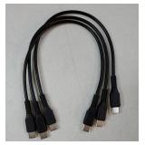 Short USB C to USB C Cable 1FT, 3-Pack USBC to USBC Cable Fast Charging C to C Charger Cord Type C to Type C